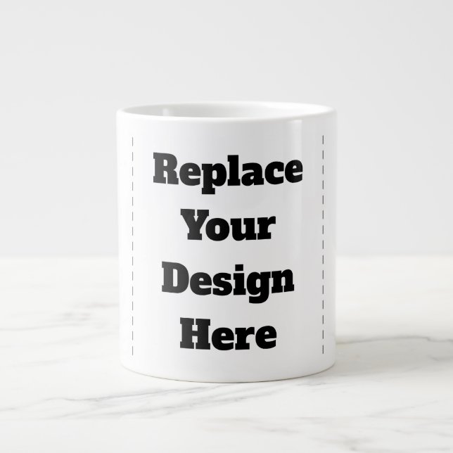 Create Your Own white  Large Coffee Mug (Front)