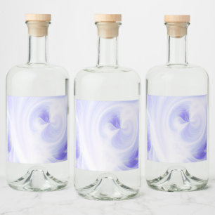 Create Your Own White Light Swirls - Deep Purple Liquor Bottle Label