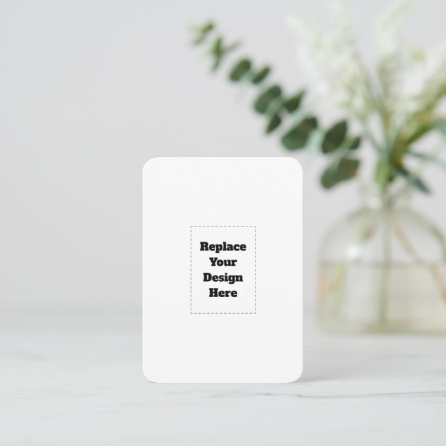 Create Your Own white  Loyalty Card (Standing Front)
