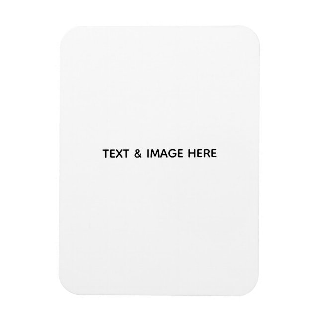 Create Your Own white Magnet (Vertical)