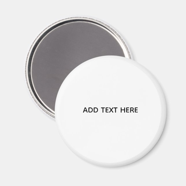 Create Your Own White  Magnet (Front/Back)