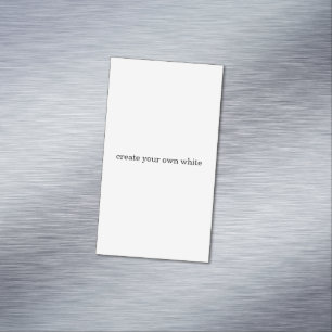 create your own white  	Magnetic business card