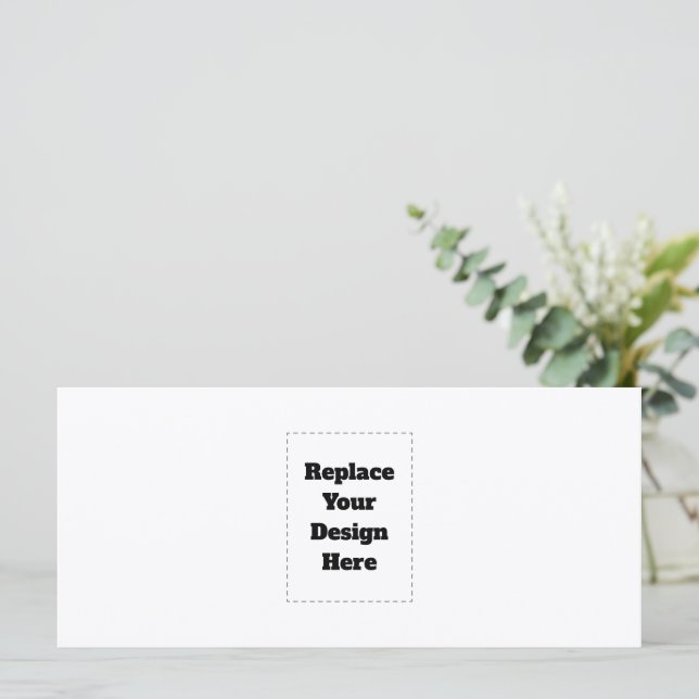 Create Your Own white  Menu (Standing Front)
