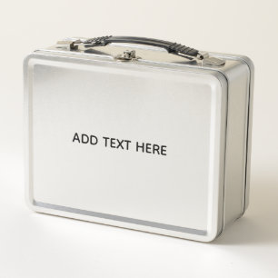 Create Your Own White Metal Lunch Box