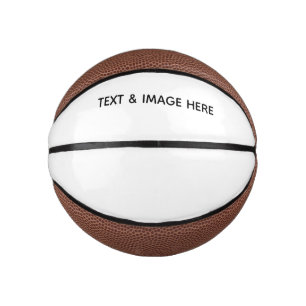 Create Your Own white Mini Basketball