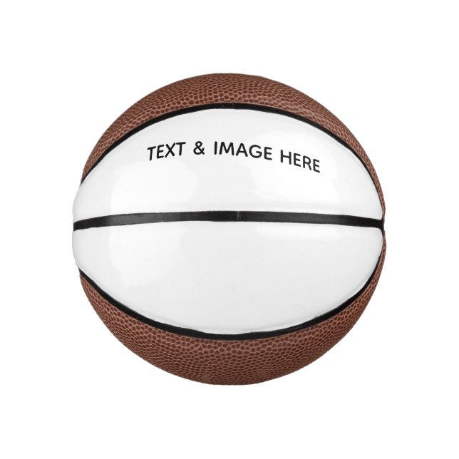 Create Your Own white Mini Basketball (Front)