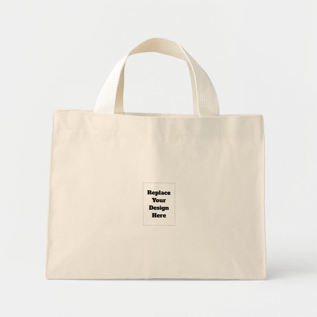 Create Your Own white  Mini Tote Bag (Front)