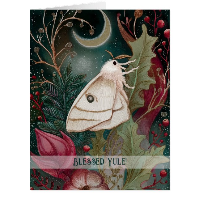 Create Your Own White Moth Winter Solstice (Front)