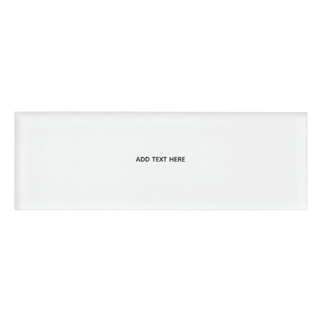 Create Your Own White  Name Tag (Front)