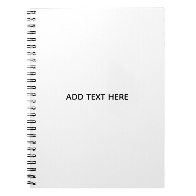 Create Your Own White  Notebook (Front)