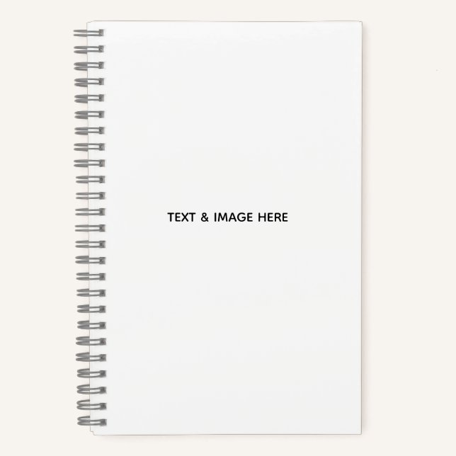 Create Your Own white Notebook (Front)
