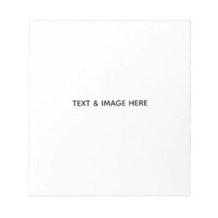 Create Your Own white Notepad