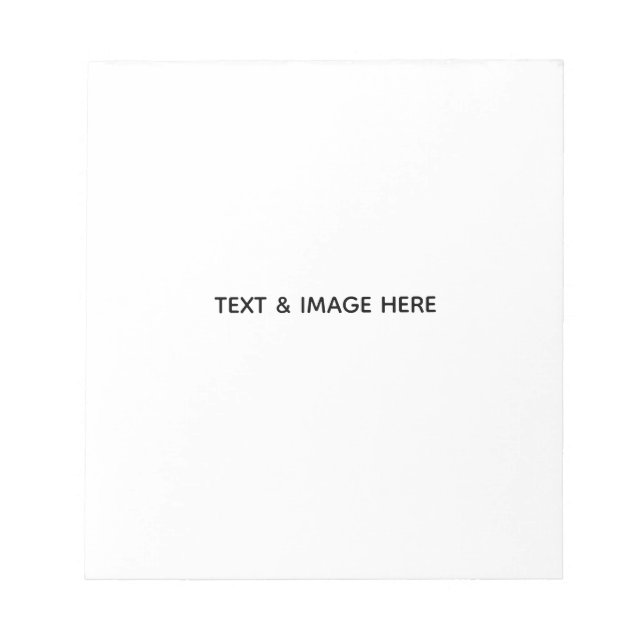 Create Your Own white Notepad (Front)