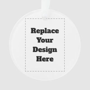 Create Your Own white Ornament