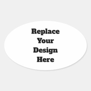 Create Your Own white  Oval Sticker