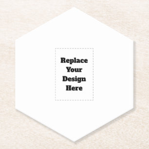 Create Your Own white Paper Coaster