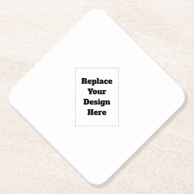 Create Your Own white  Paper Coaster (Front)