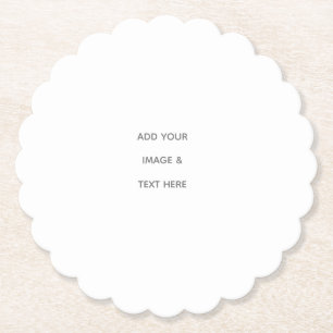 Create Your Own white Paper Coaster