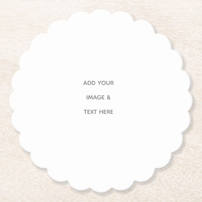 Create Your Own white  Paper Coaster (Front)