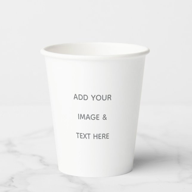 Create Your Own white  Paper Cups (Front)