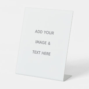 Create Your Own white  Pedestal Sign