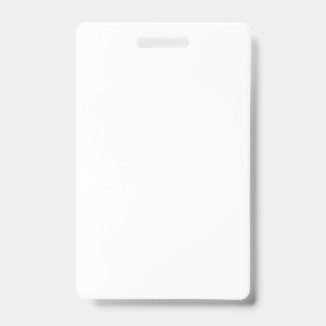 Create your own white personalizable ID badge (Front)