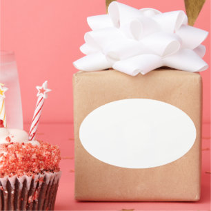 Create your own white personalizable oval sticker