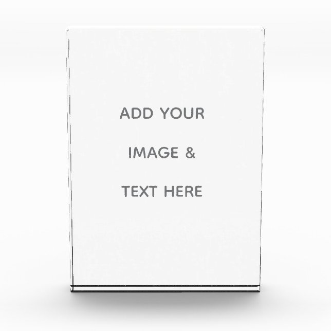 Create Your Own white  Photo Block (Front)