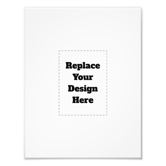 Create Your Own white  Photo Print (Front)