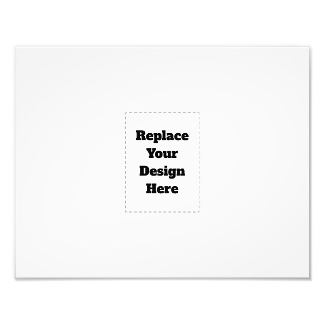 Create Your Own white  Photo Print (Front)