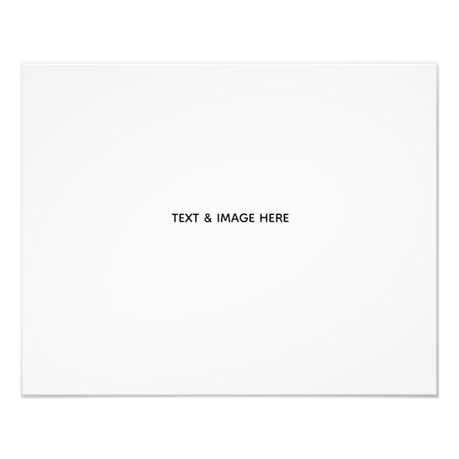 Create Your Own white Photo Print (Front)