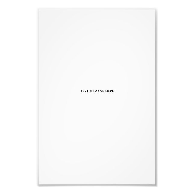 Create Your Own white Photo Print (Front)