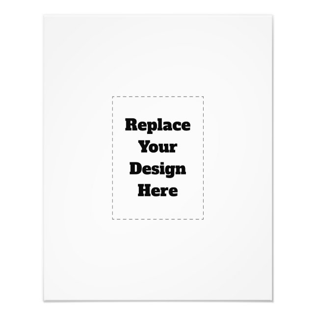 Create Your Own white  Photo Print (Front)