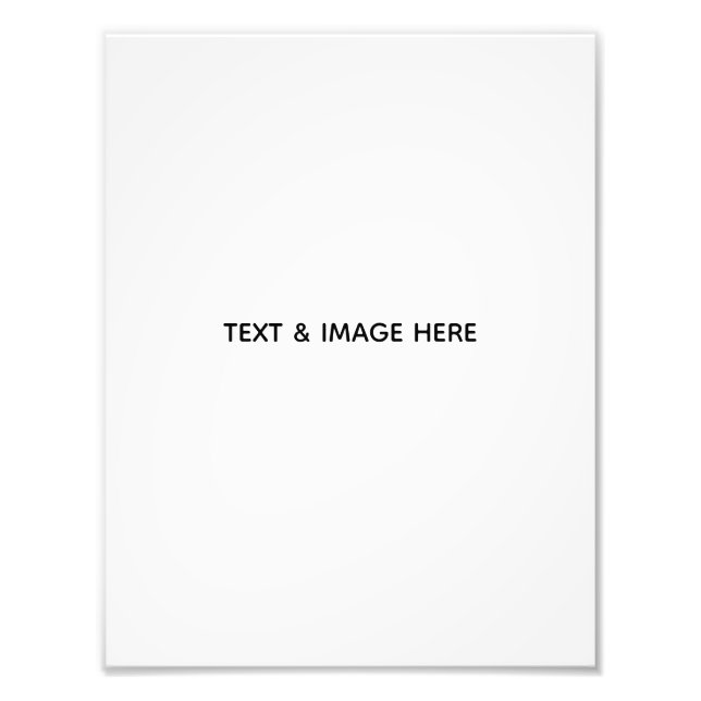 Create Your Own white Photo Print (Front)