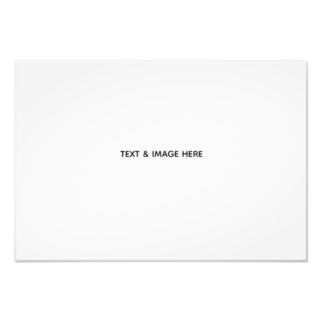 Create Your Own white Photo Print (Front)