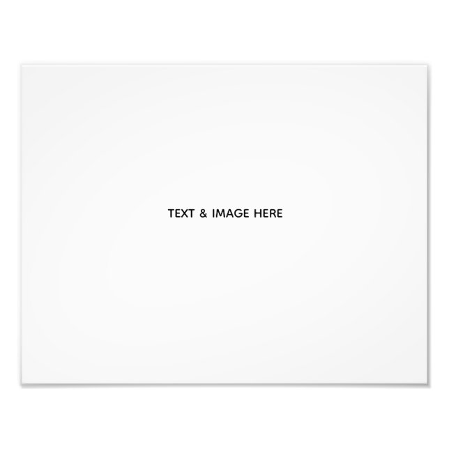 Create Your Own white Photo Print (Front)