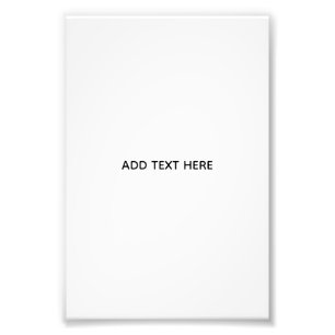 Create Your Own White Photo Print