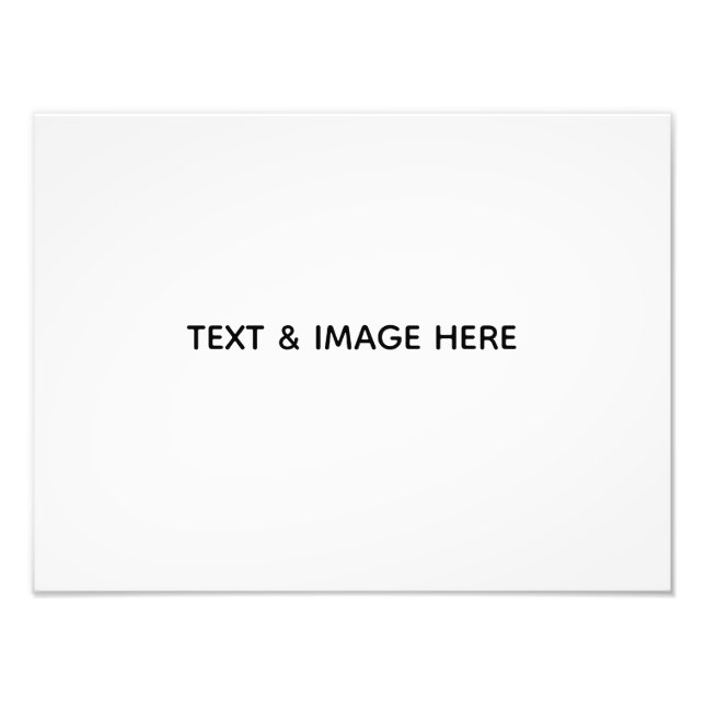 Create Your Own white Photo Print (Front)