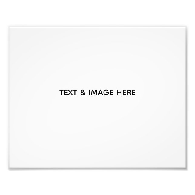 Create Your Own white Photo Print (Front)