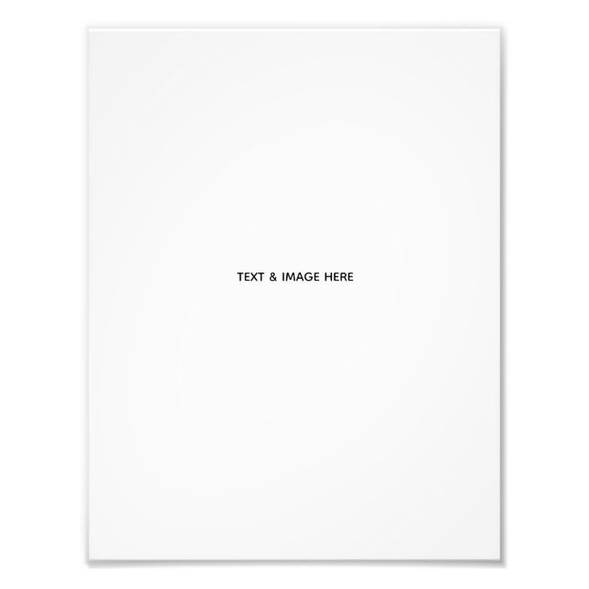 Create Your Own white Photo Print (Front)