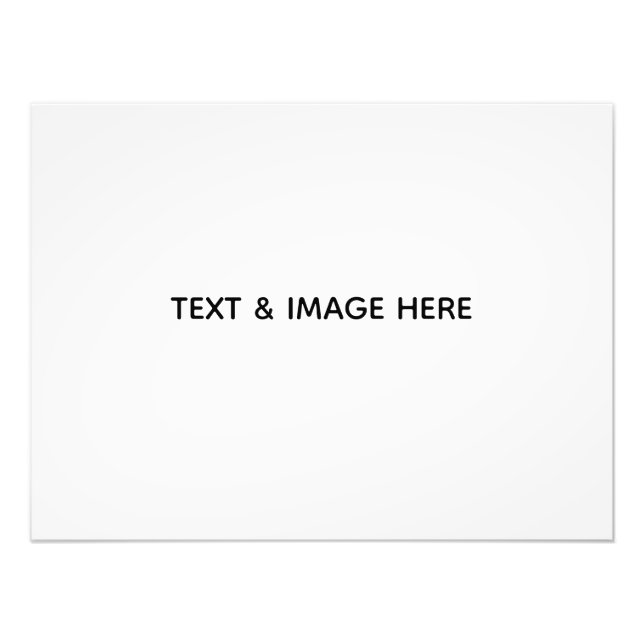 Create Your Own white Photo Print (Front)