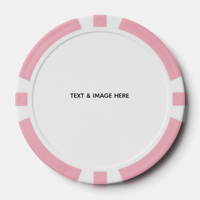Create Your Own white Poker Chips (Front)