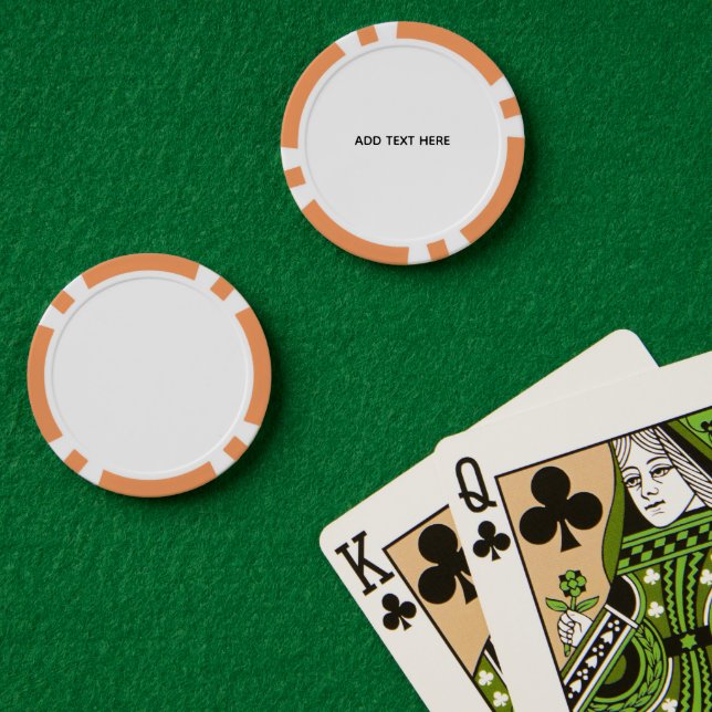 Create Your Own White  Poker Chips (Poker Table (Double))