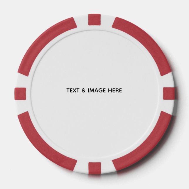 Create Your Own white Poker Chips (Front)