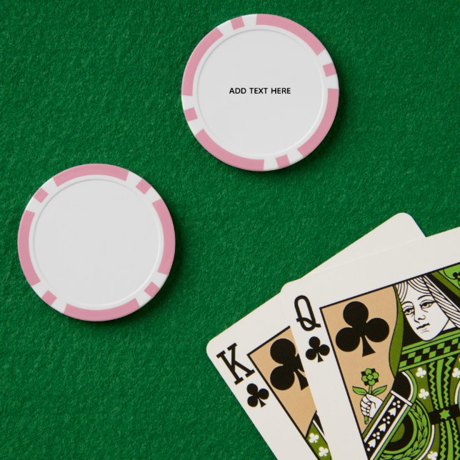 Create Your Own White  Poker Chips (Poker Table (Double))