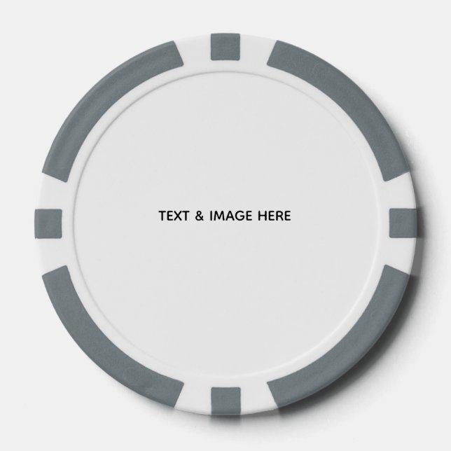 Create Your Own white Poker Chips (Front)