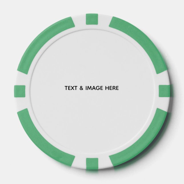 Create Your Own white Poker Chips (Front)