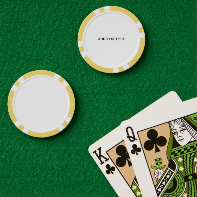 Create Your Own White  Poker Chips (Poker Table (Double))
