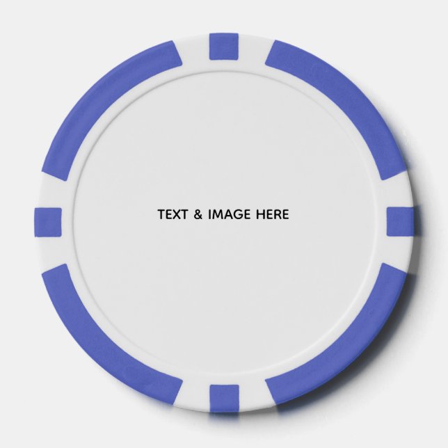 Create Your Own white Poker Chips (Front)