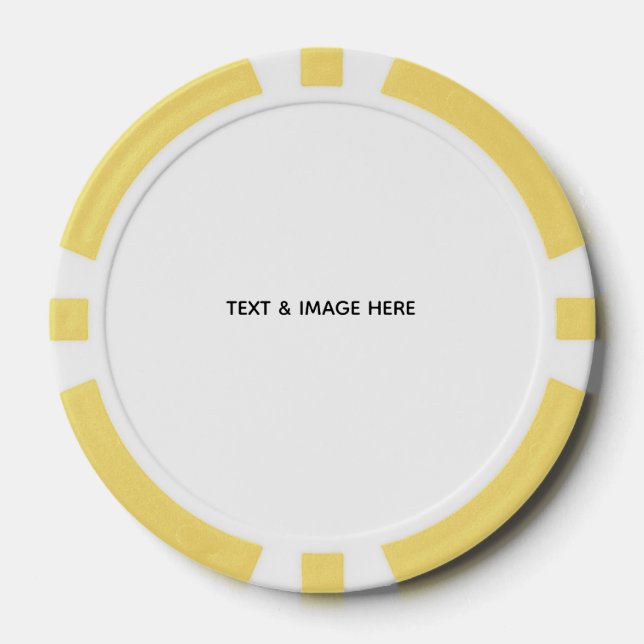 Create Your Own white Poker Chips (Front)